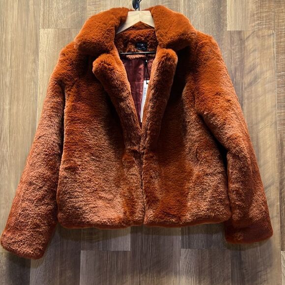 MINKPINK - ANYA FAUX FUR JACKET in Ginger - Picture 6 of 9